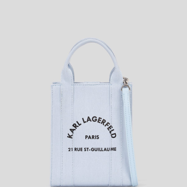Karl Lagerfeld, Petit Cabas Carré Rue St-guillaume, Femme, Bleu Kentucky, Taille: X00