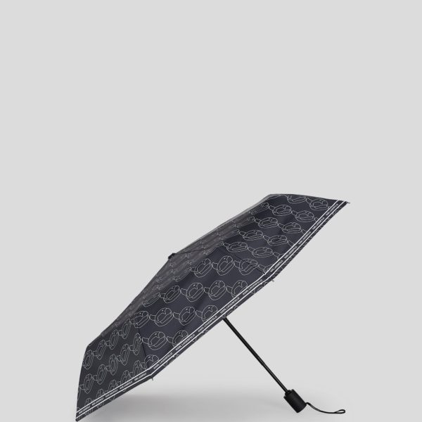 Karl Lagerfeld, Parapluie Avec Imprimé Ikon Nft Façon All-over, Femme, NFT All Over Pattern Noir, Taille: X00