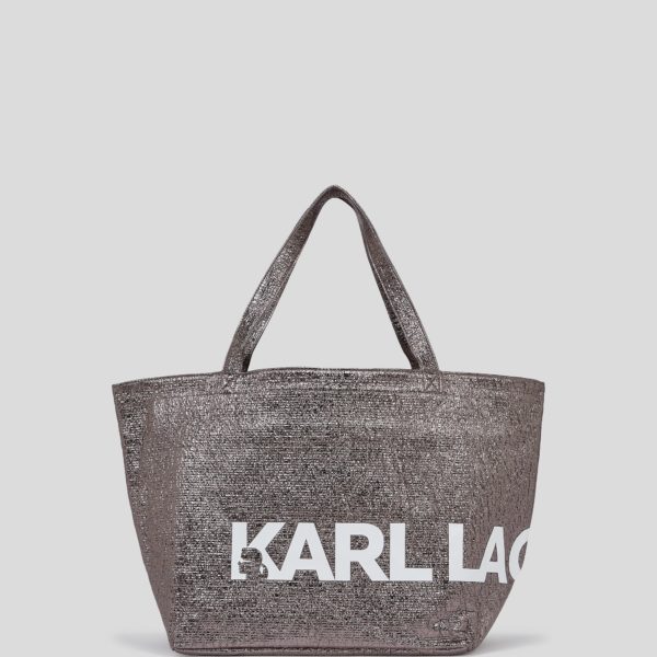 Karl Lagerfeld, Cabas Enduit Avec Logo Oversize K/essential, Femme, Bronze, Taille: X00