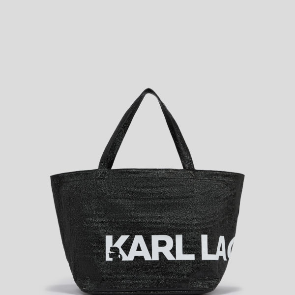 Karl Lagerfeld, Cabas Enduit Avec Logo Oversize K/essential, Femme, Noir, Taille: X00