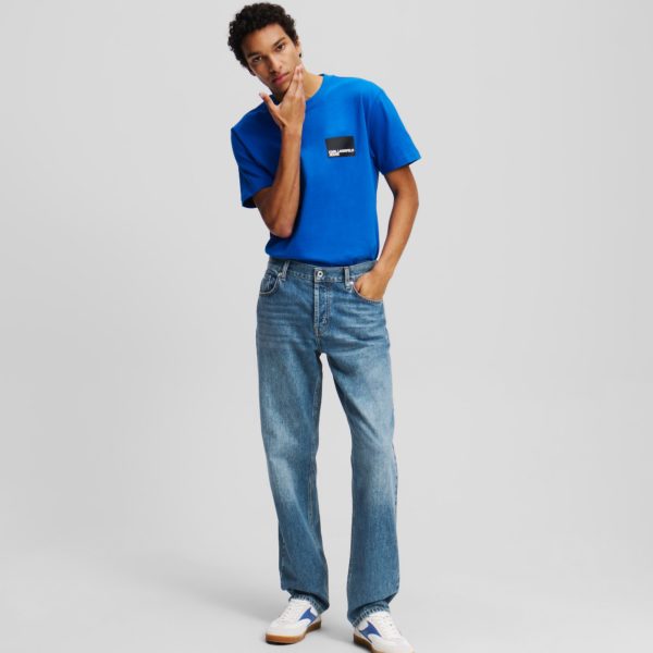 Karl Lagerfeld, Jean Droit, Homme, Bleu foncé délavé, Taille: L3634