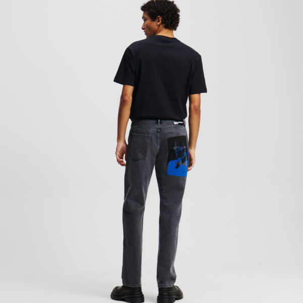 Karl Lagerfeld, Jean Imprimé Droit, Homme, Noir lavé, Taille: L3634