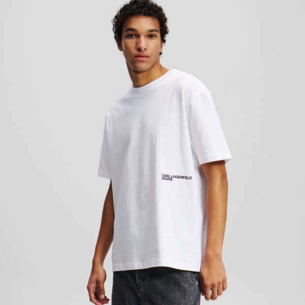 Karl Lagerfeld, T-shirt Graphique, Homme, Blanc, Taille: XXXL