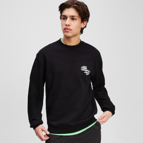 Karl Lagerfeld, Sweat-shirt Pour Le Sport Avec Le Logo Klj, Homme, Noir, Taille: XXXL