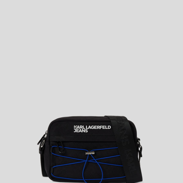 Karl Lagerfeld, Sac Bandoulière À Cordon Fonctionnel, Homme, Noir, Taille: X00