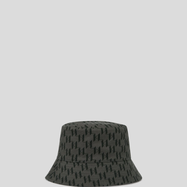 Karl Lagerfeld, Bob Reversible Kl Monogram, Homme, Noir/Gris, Taille: X00