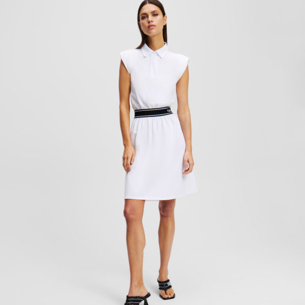 Karl Lagerfeld, Robe Polo, Femme, Blanc, Taille: XXXL
