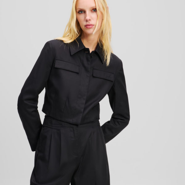 Karl Lagerfeld, Veste Blouson Courte, Femme, Noir, Taille: X48