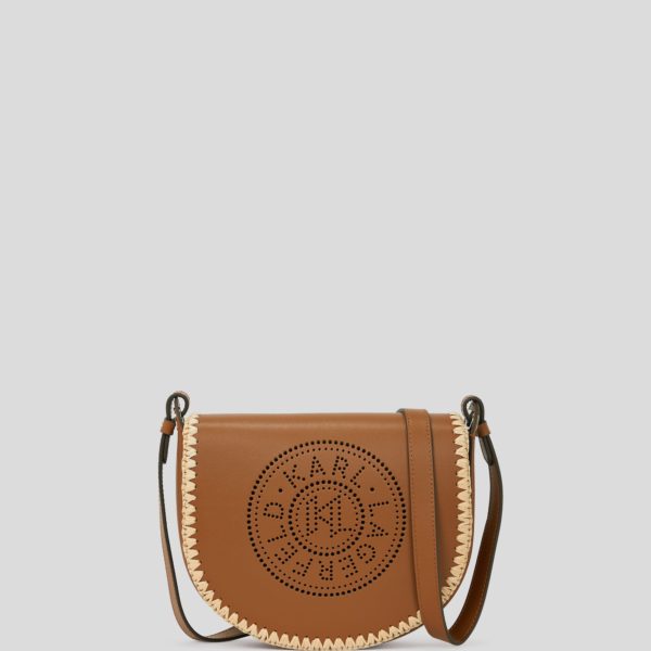 Karl Lagerfeld, Sac Besace Perforé K/circle, Femme, Naturel-Tan, Taille: X00