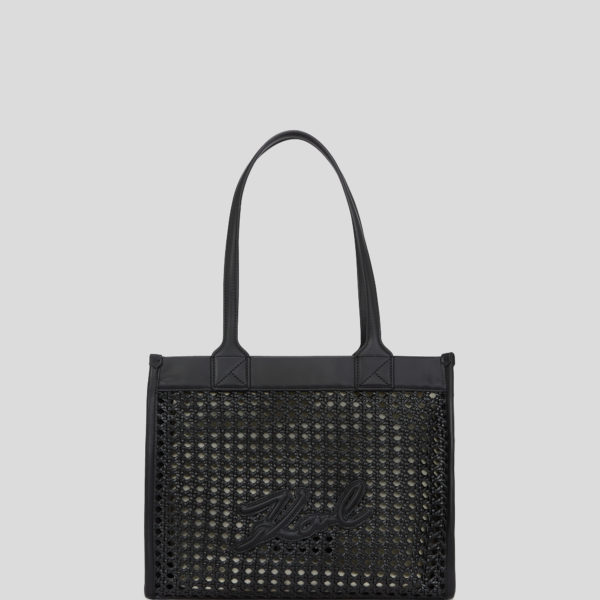 Karl Lagerfeld, Sac Cabas K/skuare De Taille Moyenne, Femme, Noir-Nickel, Taille: X00