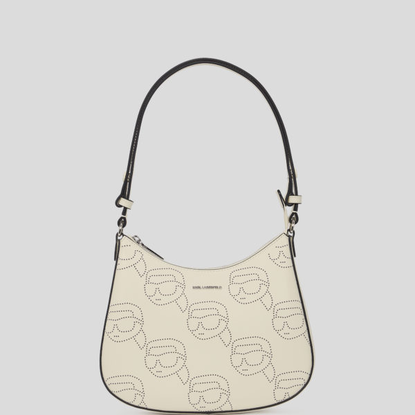Karl Lagerfeld, Sac Porté Épaule Perforé Ikon, Femme, Blanc Cassé, Taille: X00