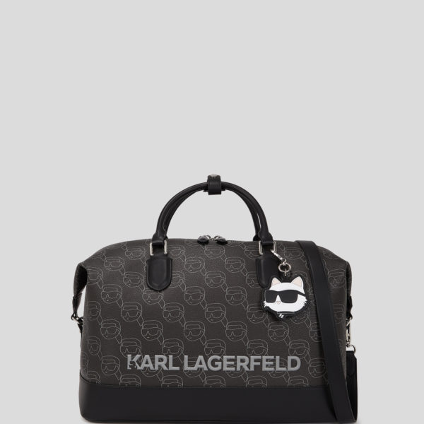 Karl Lagerfeld, Sac Week-end Ikon, Femme, NFT All Over Pattern Noir, Taille: X00