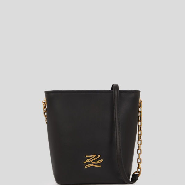 Karl Lagerfeld, Petit Sac Seau K/autograph, Femme, Noir/Or, Taille: X00
