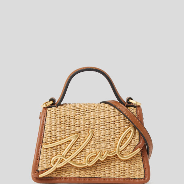 Karl Lagerfeld, Sac En Raphia Nano K/signature, Femme, Naturel-Tan, Taille: X00