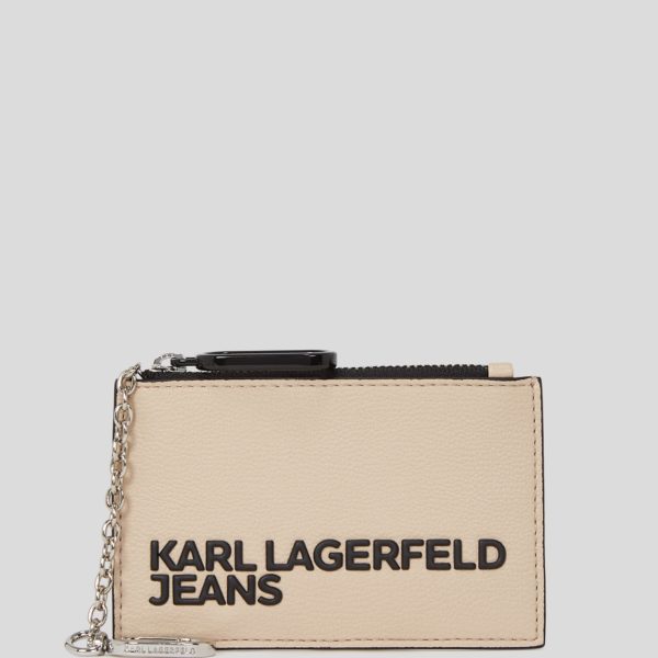 Karl Lagerfeld, Porte-cartes Avec Logo Klj, Femme, Frêne de bois, Taille: X00