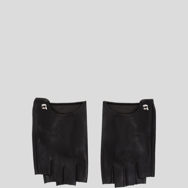 Karl Lagerfeld, Mitaines Ikon Avec Pin's, Femme, Noir, Taille: XS