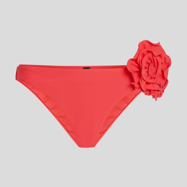 Karl Lagerfeld, Bas De Bikini Floral Échancré, Femme, Hibiscus, Taille: XXS