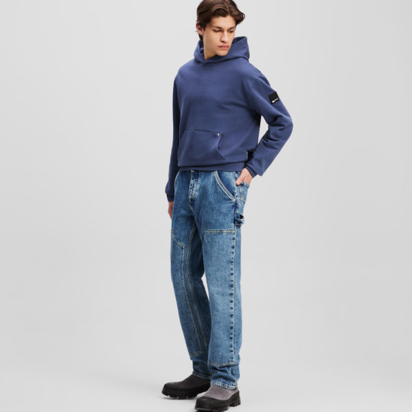 Karl Lagerfeld, Straight Carpenter Jeans, Homme, Bleu moyen lavé visuel, Taille: L3634
