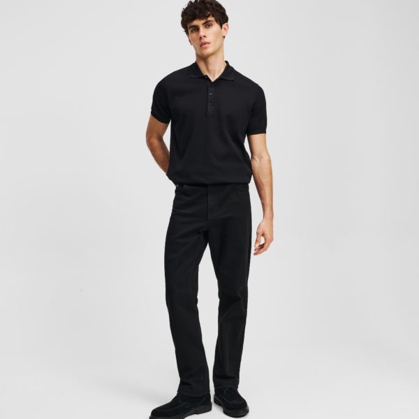Karl Lagerfeld, Zip-detail Tapered Jeans, Homme, Noir, Taille: X36