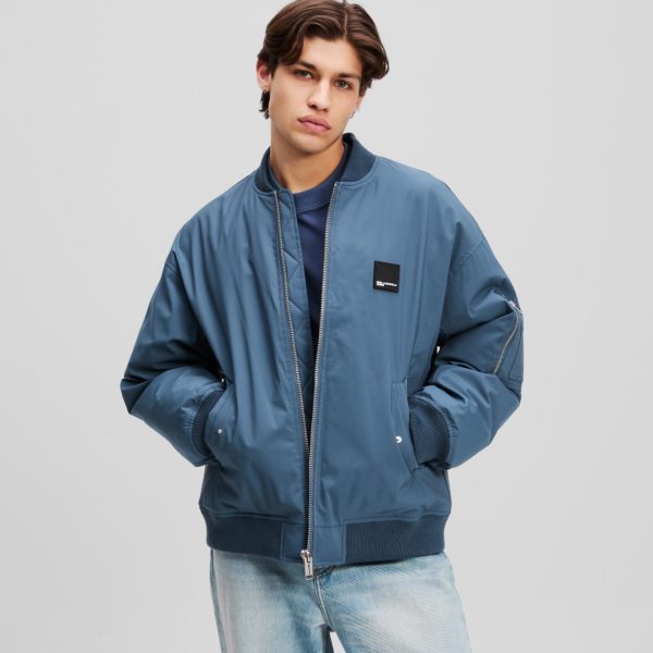 Karl Lagerfeld, Bomber Jacket, Homme, Indigo vintage, Taille: XXXL