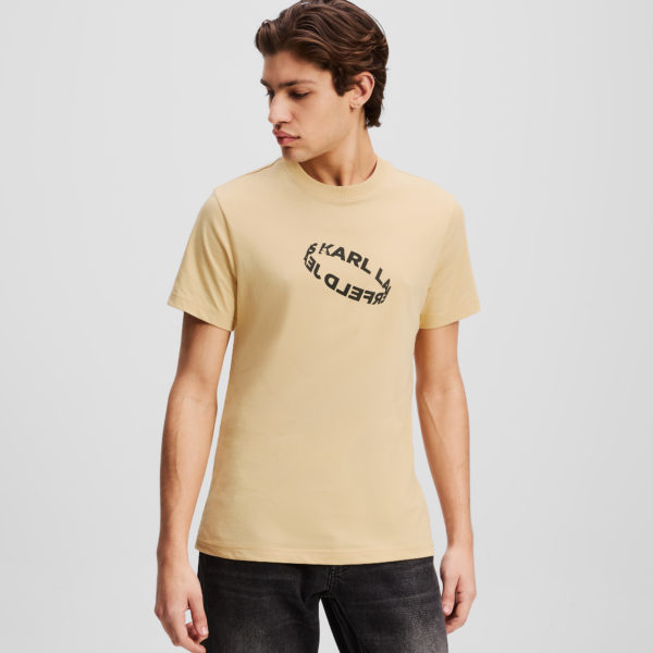 Karl Lagerfeld, Ring Logo T-shirt, Homme, Croissant, Taille: XXXL
