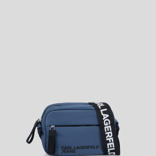 Karl Lagerfeld, Nylon Crossbody Bag, Homme, Indigo vintage, Taille: X00