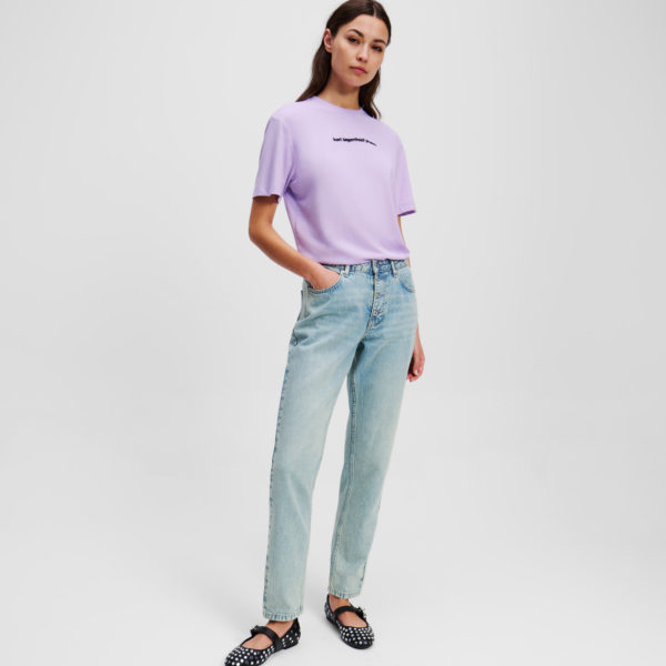 Karl Lagerfeld, Jean Mom, Femme, Bleu doux teinté, Taille: L3232