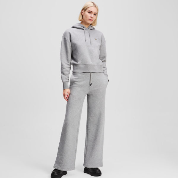 Karl Lagerfeld, Ikon Wide-leg Sweatpants, Femme, Gris Chiné Clair, Taille: XXXL