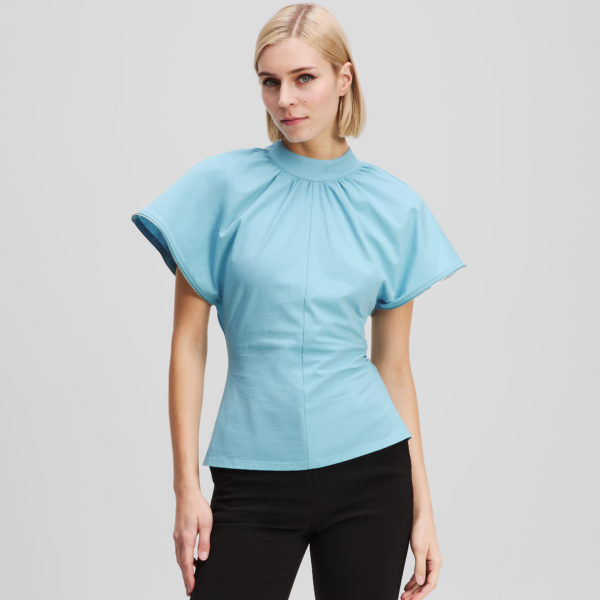 Karl Lagerfeld, Zip-detail T-shirt, Femme, Eau plate, Taille: XXS