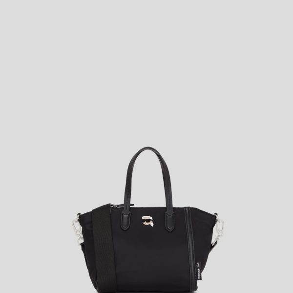 Karl Lagerfeld, Ikon Nylon Small Tote Bag, Femme, Noir, Taille: X00