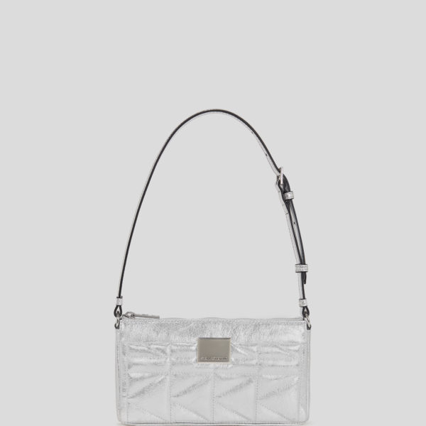 Karl Lagerfeld, K/kuilt Small Shoulder Bag, Femme, Argent, Taille: X00