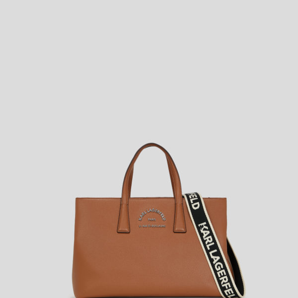Karl Lagerfeld, Rue St-guillaume Metal Satchel Bag, Femme, Tan foncé, Taille: X00