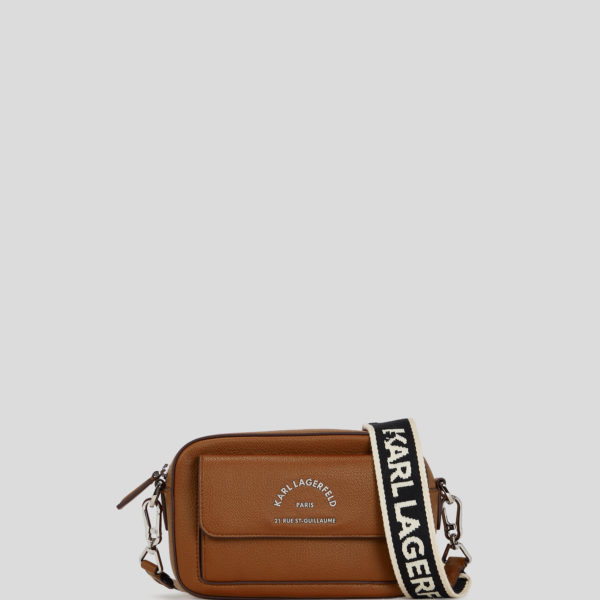 Karl Lagerfeld, Rue St-guillaume Metal Crossbody Bag, Femme, Tan foncé, Taille: X00