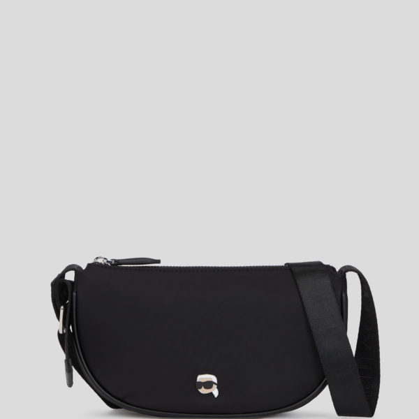 Karl Lagerfeld, Ikon Nylon Crossbody Pouch, Femme, Noir, Taille: X00