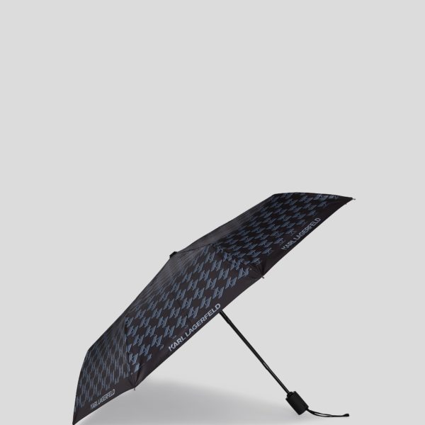Karl Lagerfeld, K/voyage Small Umbrella, Femme, Monogramme noir, Taille: X00