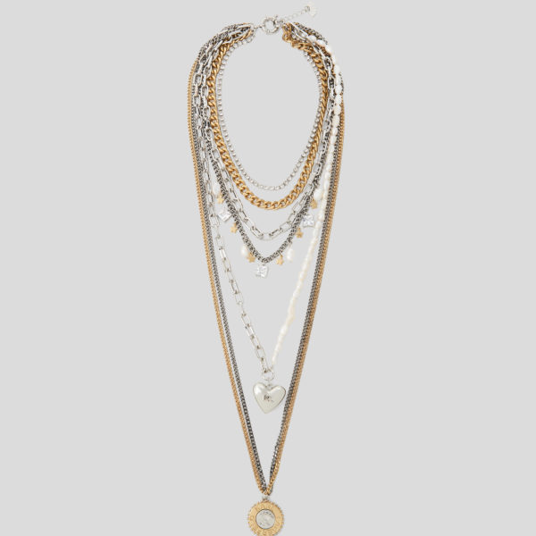 Karl Lagerfeld, K/rock Multi-chain Necklace, Femme, Multi, Taille: X00