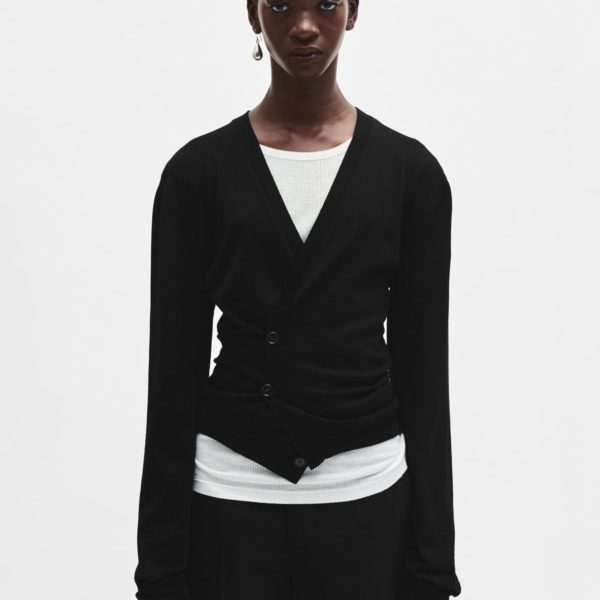 Zofia Asymmetric Spliced Cardigan – ANN DEMEULEMEESTER