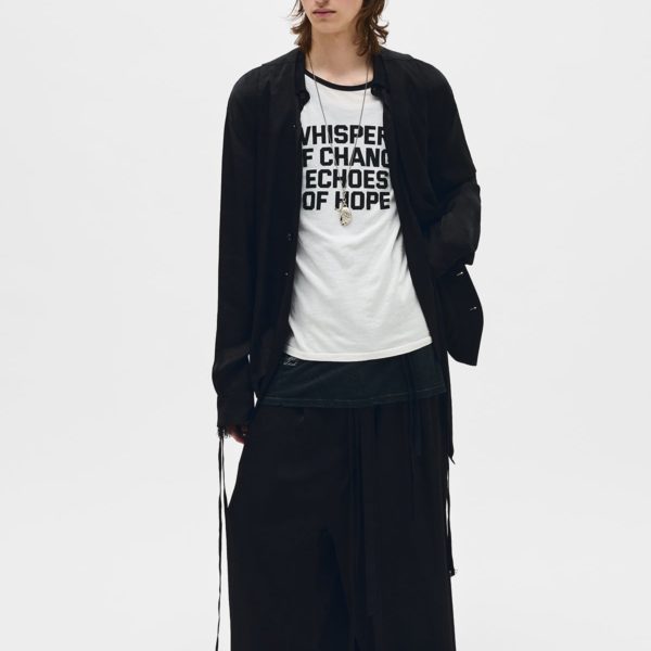 Adrik Stand Collar Open Front Blouse - ANN DEMEULEMEESTER