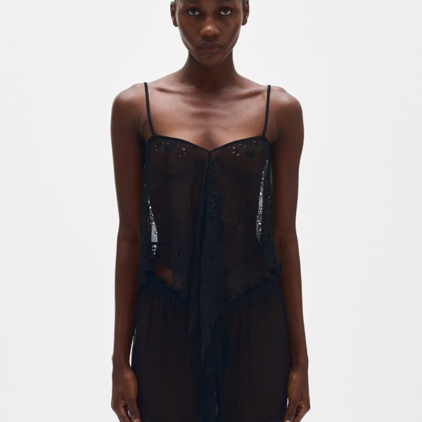 Bria Broderie Anglaise Micro Top – ANN DEMEULEMEESTER