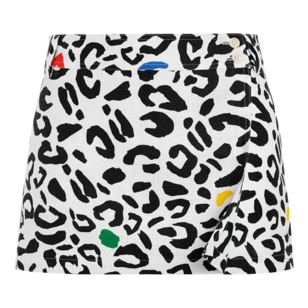 Vilebrequin Women Wrap Skirt Leopard – Limited Edition – Skirt – Claire – White – Size XL