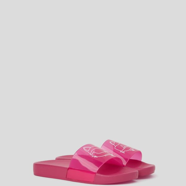 Karl Lagerfeld, Mules Ikon Choupette Pour Filles, unisex, Fuchsia, Taille: L39