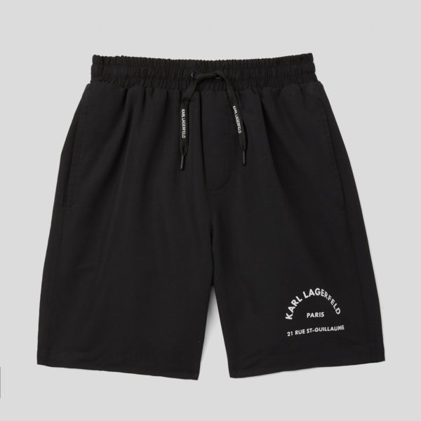 Karl Lagerfeld, Short De Bain Rue St-guillaume Pour Garçons, unisex, Noir, Taille: L8Y
