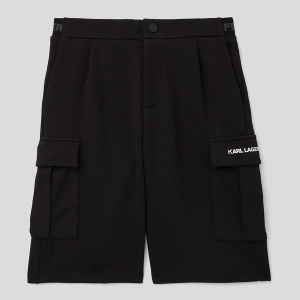 Karl Lagerfeld, Short Cargo Pour Garçons, unisex, Noir, Taille: L8Y