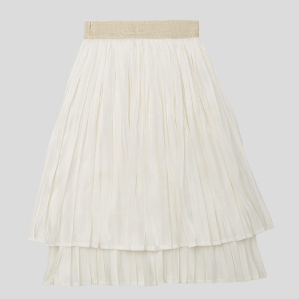 Karl Lagerfeld, Jupe Plissée Pour Filles, unisex, Ivoire, Taille: L8Y