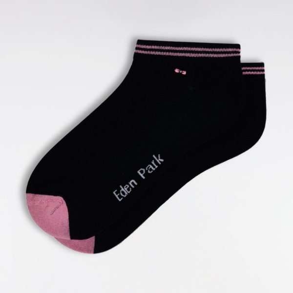 Chaussettes Basses En Coton Stretch Mélangé Marine Eden Park