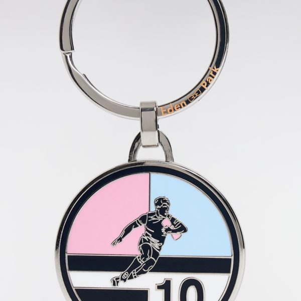 Porte-clefs Médaille Rugby En Métal Émaillé Eden Park