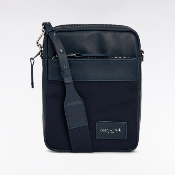 Sac Besace En Toile Bleu Marine Eden Park