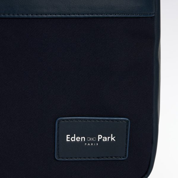 Sac Besace En Toile Bleu Marine Eden Park