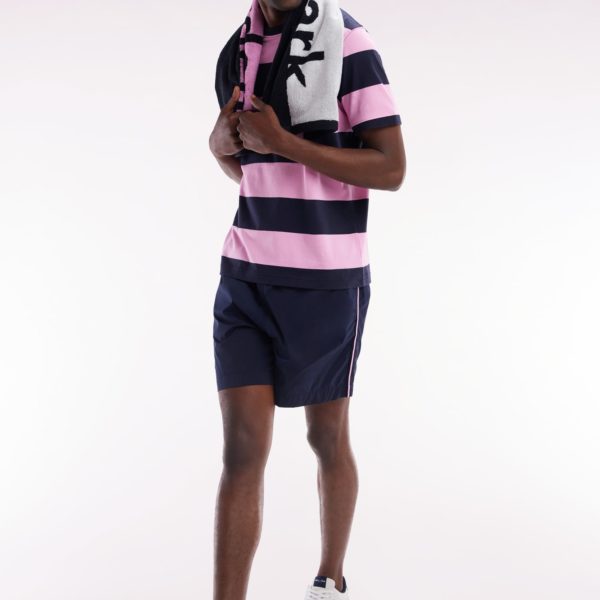 Maillot De Bain Marine À Détails Tricolores Eden Park