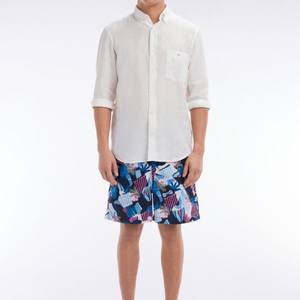 Maillot De Bain Marine À Imprimé Floral Eden Park